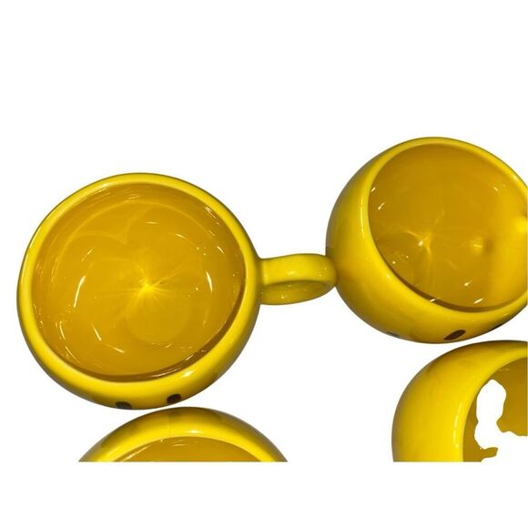 Set Of 4 Teleflora Smiley Face Mugs Planters Ice Cream Bowl Dishes Home Decor - Picture 8 of 12